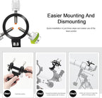 Astromania Aluminum Alloy Adjustable Laser Finder Scope Mounting Bracket with 1/4 Screw- 30mm Inside Diameter (Pair) - for Astronomy Laser Pointer