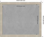 Amanti Art Silver Framed Magnetic Board 46x54 Oversize Vision Board for use with Magnets, 100% Metal Sheet to Display Items as Office Decor or for Home Organization in mudroom, Kitchen or Kids Room