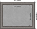 Amanti Art Grey Framed Magnetic Board 22x28 Medium Vision Board for use with Magnets, 100% Metal Sheet to Display Items as Office Decor or for Home Organization in mudroom, Kitchen or Kids Room