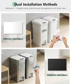 Magicheap Trash and Recycle Stickers 8 Pack, Waterproof Recycle Sticker and Trash Stickers, Trash Bin Labels Combo for Home Indoor Outdoor Office Garbage Can Waste Bin