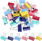 Ufmarine Large Binder Clips 1.6 Inch (36 pcs), Colored Big Paper Clips for Office