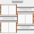 2026 Monthly Planner - 2026 Calendar/Planner 12 Months with Faux Leather, 8.86" x 11.4", Jan.2026 - Dec.2026, 15 Notes Pages, Strong Twin - Wire Binding, Pocket, Monthly Tabs, Perfect Organizer