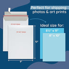 Blue Summit 100 Pack Rigid Mailers 9x12, Heavy Duty 450 GSM Cardboard Envelopes, Do Not Bend Photo Mailers, Cardboard Envelopes for cards, Paper Document, and Magazine