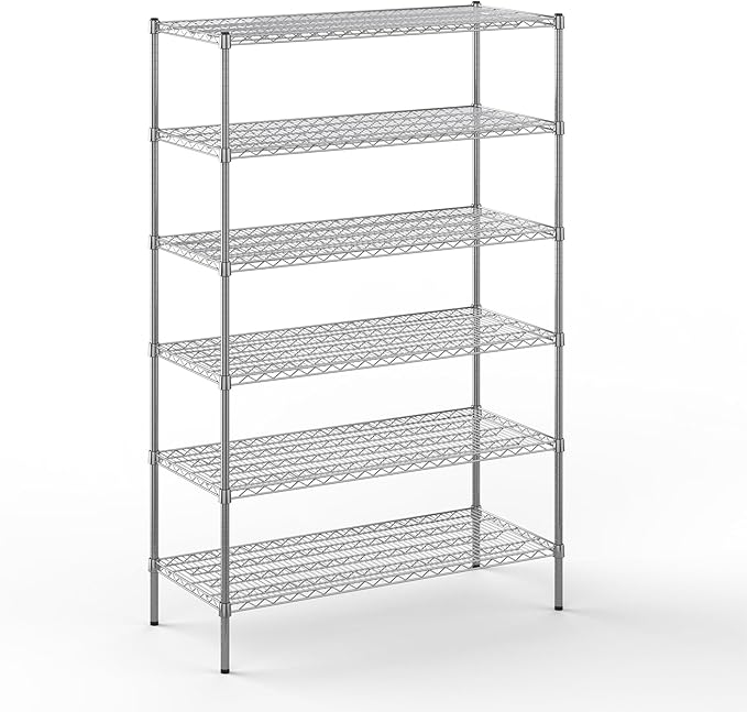 Regal Altair 21" Deep x 48" Wide x 74" Height Wire Shelving Kit | 6-Tier | NSF Commercial Storage Rack Unit