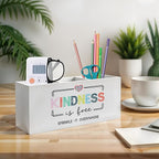 Exqcom Inspirational Mental Health Wellness Pen Pencil Holder, Kindness Gifts, Colorful Positive Motivational Makeup Brush Toothbrush Holder for Home Office Dorm Desk Accessories