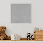 Amanti Art Silver Framed Magnetic Board 17x17 Small Vision Board for use with Magnets, 100% Metal Sheet to Display Items as Office Decor or for Home Organization in mudroom, Kitchen or Kids Room
