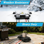 DIQIMIAQ Medium Outdoor Electrical Box(inner 10.3*4.8*3.1inch) With Waterproof shield, Waterproof Extension Cord Cover w/6 Cable , Weatherproof Connection Box Protect for Plug,Connector (Black, 1PCS)