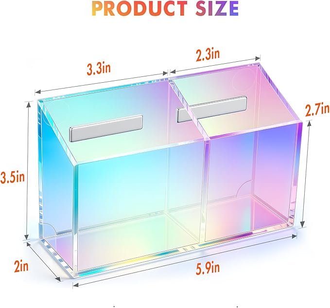 BEYGORM Magnetic Dry Erase Marker Holder for Whiteboard,Non-slip Acrylic Magnet Pen Holder for Fridge Refrigerator,Locker Organizer for Work,Locker Accessories,Pencil Cup for Desk(Colorful)