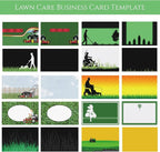 Custom Business Cards Personalized Business Cards for Small Business 300gsm Matte Paper Front & Back Sides Printed 3.5" x 2" - Lawn Care Template