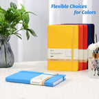 SUIN Hardcover-Journal-Notebooks, A5 Lined Journals Notebook for Writing 200 Pages, 8.2 x 5.5 inch, Classic Ruled Notebooks for Work/Travel/College (Light Blue- 1 Pack)