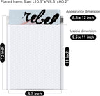 Fuxury Bubble Mailers 8.5x12” White Padded Envelopes 40 Pack Usable Size 8.5x11" Bubble Envelopes Thick Padded Mailers for Small Business Mailing Books Magazines Clothes,#2