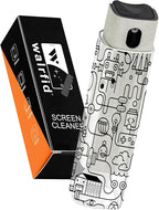 walrfid Laptop Screen Cleaner, Car Screen Cleaner Spray and Wipe, Phone Cleaning Kit for Electronic Computer, iPad, iPhone, MacBook, TV, Monitor, Tablet, Car Display, with Black Graffiti Case - Cream