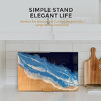 TR-LIFE 10 Inch Large Plate Stands/Holder for Display - Metal Picture Frame Holder Stand + Small Easels for Decorative Plate, Platter, Book, Plaques, Photo, Tabletop Art (Gold 2 Pack)