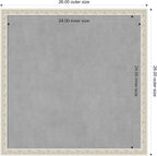 Amanti Art Silver Framed Magnetic Board 26x26 Medium Vision Board for use with Magnets, 100% Metal Sheet to Display Items as Office Decor or for Home Organization in mudroom, Kitchen or Kids Room