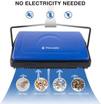 Yocada Carpet Sweeper Cleaner for Home Office Low Carpets Rugs Undercoat Carpets Pet Hair Dust Scraps Paper Small Rubbish Cleaning with a Brush Dark Blue
