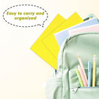 Two Pocket Folders, RAZCC 50 Pack 2 Pocket Folders Fit Letter Size Paper, Paper Folders with Pockets for School Office Business Home (Yellow)