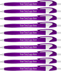 SyPen Personalized Pens With your Custom Logo or Text-1000 Pack Bulk-for Businesses, Parties, and Events, Custom Printed Slim Ballpoint Click Pens, Purple Barrel Color, Black Ink