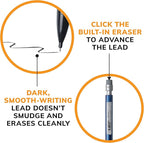 BIC Xtra-Precision Mechanical Pencils with Erasers, Fine Point (0.5mm), Six 24-Count Packs Mechanical Drafting Pencil Set, 144 Pencils