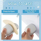 Faccito 2 Pcs Paper Holder Stand for Typing Non-Slip Mat Desktop Folder Document Holder with Anti-Slip Pads Portable Copy Stand Desktop Clamp for A4 Paper Office Reading (White)