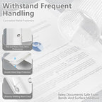 Feifeiya 48 Pack Plastic Report Covers with 3 Prongs Presentation Folders Bulk, 100 Sheet Capacity, Clear Front Report Covers for Presentation Document Paper School Office Supplies (White)