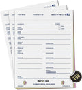 Commission Voucher Book CV-59-3 Part Carbonless Forms, Triplicate NCR Receipt Book, Snap-Out Pre-Punched with File Holes Commission Vouchers, Blue Ink, 4.25 x 5.625 Inch - Pack of 100
