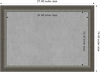 Amanti Art Silver Framed Magnetic Board 19x27 Medium Vision Board for use with Magnets, 100% Metal Sheet to Display Items as Office Decor or for Home Organization in mudroom, Kitchen or Kids Room
