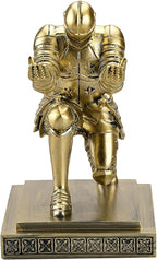 Amoysanli Knight Pen Holder Desk Organizers and Accessories Desk Decor Resin Pen Holder as Gift with a Cool Pen for Office and Home (Copper)