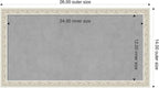 Amanti Art Silver Framed Magnetic Board 14x26 Small Vision Board for use with Magnets, 100% Metal Sheet to Display Items as Office Decor or for Home Organization in mudroom, Kitchen or Kids Room