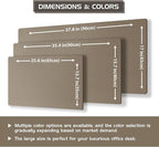 Aothia Dual-Sided Desk Mat - Leather & Cork Desk Protector, Large Mouse Pad & Writing Pad for Office/Home, Coffee (25.6"x13.7")