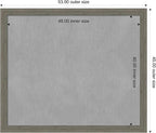 Amanti Art Grey Framed Magnetic Board 45x53 Oversize Vision Board for use with Magnets, 100% Metal Sheet to Display Items as Office Decor or for Home Organization in mudroom, Kitchen or Kids Room