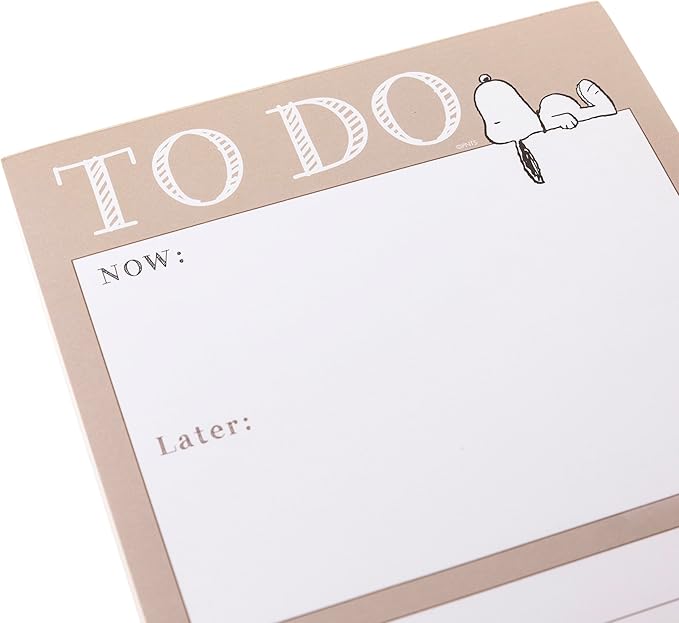 Snoopy To-Do List Notepad by Gaphique, 150 Tear-Away Sheets, Task Planner, Daily Organizer, Memo Writing Pad, Priority Checklist, Undated, 6” x 8”