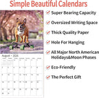 2026 Wall Calendar,Funny Calendar 2026, November 2025 - December 2026, Wall Calendar Funny Animal Memes, 12" x 24" Opened, Full Page 14 Months Thick Paper for Gift Calendar Organizing Planning