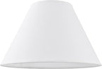 GO&SO 2pcs Pure White Large Lamp Shades,Empire Lamp Shade 6.5" Top x 16.3" Bottom x 10.5" High,Replacement Lamp Shade for Table Lamp,Floor Lamp,Natural Linen Hand Crafted Lamp Cover, Assembly Required