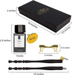 Trustela Calligraphy Set for Beginners, Dip Pen Set with 19 Nibs, Oblique Pen Holder, Wooden Pen Set