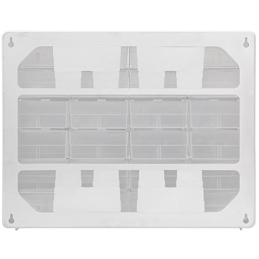Akro-Mils 24-Drawer Plastic Drawer Storage Cabinet for Garage Organization, Bead Organizer, Building Bricks Storage, Teacher Toolbox, Makeup Organizer, 20" W x 6" D x 16" H, 10124 White