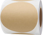 Hybsk Round Color Coding Circle Dots Labels Warehouse Inventory Organizer Stickers (4 inch, Kraft)
