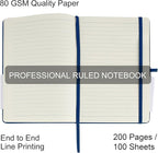 LYDTICK 20 Pack Journals for Writing College Ruled Notebooks Journal in Bulk, Hardcover Notebooks (200Pages) for Note Talking, Lined Bullet Journals for Home School Office, 5.7"x8.4", Navy
