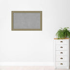 Amanti Art Silver Framed Magnetic Board 29x45 Large Vision Board for use with Magnets, 100% Metal Sheet to Display Items as Office Decor or for Home Organization in mudroom, Kitchen or Kids Room