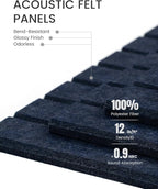 Fluxynara Large Felt Bulletin Board 36" x 24" Cork Board Alternative-6 Pack with 40 Safe Removable Adhesive Tabs, Cork Boards for Walls Cork Board for Home Office Classroom Pin Board-Navy Blue