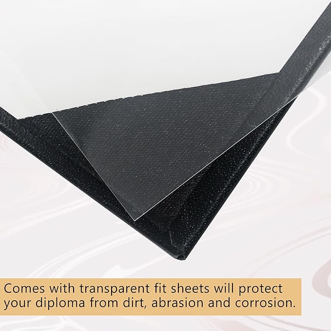 GraduationMall 11"x14" Smooth Padded Diploma Cover Certificate Holder Black