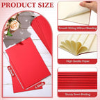 Mimorou 100 Pcs Journals Notebooks Bulk - Kraft Softcover A5 Small Notebooks 5.5 Inch x 8.3 Inch Notepads with 60 Page 30 Sheet for Writing Sketch Travel Office Supplies(Red,Lined)