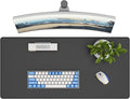 DAWNTREES Desk Mat Protector,PU Leather Desk Pad,Non Slip, Large Mouse Pad and Keyboard Mat, Waterproof Writing Pad for Office and Home (Black,35.5''x16.9'')