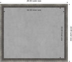 Amanti Art Grey Framed Magnetic Board 22x26 Medium Vision Board for use with Magnets, 100% Metal Sheet to Display Items as Office Decor or for Home Organization in mudroom, Kitchen or Kids Room