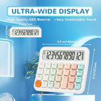 Pendancy Calculators Desktop 12 Digit, Gradient Pink Cute Basic Calculator with Extra Large LCD Display and Buttons, for Office, School, Home Use