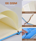 Biuwory Lined Journal Notebook for Women Men,256 Pages A4 Large Hardcover Leather Journals for Writing,Travel,Business,Work,School,College Ruled Notebooks for Note Taking, Diary Notepad 8.6"×11"