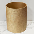 DoveeDosa Gold Luxury Stone Bathroom Trash Can, Modern Bathroom Office Trash Can, Resin Wastebasket, Garbage Receptacle Bin for Bathrooms, Offices, Powder Rooms, Kitchens (Gold)