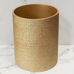 DoveeDosa Gold Luxury Stone Bathroom Trash Can, Modern Bathroom Office Trash Can, Resin Wastebasket, Garbage Receptacle Bin for Bathrooms, Offices, Powder Rooms, Kitchens (Gold)