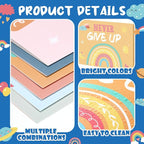 Honoson 24 Pcs Bulk Inspirational Privacy Folders for Students Cardboard Test Privacy Boards Motivational Words Desk Dividers Shield for Classroom School Study Supplies, 6 Styles (Bohemian)