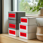 3×5 Inch Red Removable Thermal Labels,Waterproof Thermal Label,240 Sheets per Roll with Perforated Lines