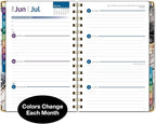 HARDCOVER 2026 Planner, 5.5"x8": 14 Months (November 2025 - December 2026), Daily Weekly Monthly Planner, Yearly Agenda, Bookmark, Pocket Folder and Sticky Note Set (Black Gold Marble)